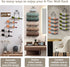 6 Sorbus Towel Rack Wall Mounted Metal Towel Holder for Bathroom Wall, Washcloth, Rolled Bath Towels, Spa, Gym, Camper