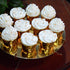 FRIDAY NIGHT 1-Tier Gold Round Cardboard Cupcake Stand - Mini Cake Dessert Holder, Reusable Birthday Wedding
