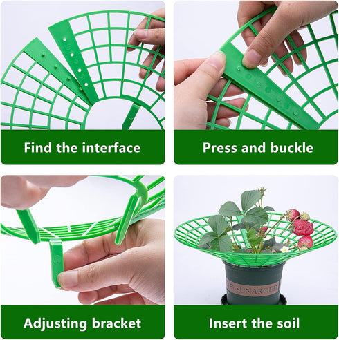 codree 10 Pack 3 Strawberry Plant Supports, Strawberry Plant Stand with Sturdy Legs, Strawberry Growing Racks