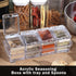 2 Set 10 4 3.2 8 Acrylic Seasoning Organizer Box x x in Clear Seasoning Rack Spice Pot Condiment Container with Lid