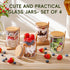 MHDCLY Lids,16oz 4 Pack, Overnight Oats Containers with Overnight Oats Jars Oatmeal Cups,Meal Prep Containers,Glass
