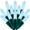 SWEET SHINE 100 Cool White Faceted One-Piece LED Christmas Lights, 33 ft Green Cord