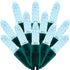 SWEET SHINE 100 Cool White Faceted One-Piece LED Christmas Lights, 33 ft Green Cord