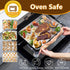 P&P CHEF Set of 2 Baking Sheets with Racks, Stainless Steel Cookie Sheet & Cooling Rack, 2 Sizes (16” + 12.5”)