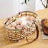 Egg Baskets for Collecting Fresh Eggs Farmhouse Handmade Wicker Hyacinth Egg Collecting Basket with Handle