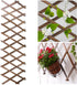 Wood Lattice Fence Panels for Outside, 13.4"x78.8" Expandable Natural Wooden Trellis for Climbing Plants
