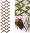 Wood Lattice Fence Panels, 13.4"x78.8" Expandable Natural Wooden Trellis for Climbing Plants, Outdoor Garden