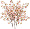 Uieke Silk Cherry Blossom Branches, 40.5in Artificial Flowers for Wedding Home Decor, Set of 3, Pink