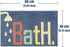Non-Slip Soft Microfiber Bathroom Rug Mat Set, Washable Water Absorbent Colourful Cute Bath Mats for Kids, Toilet,