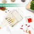 2 Pack Spoon Rest with Pot Lid Holder for Kitchen Counter, Neat & Drip-Free Spoon Holder, Beige