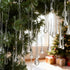32 OuMuaMua Pcs Glass Raindrop Christmas Ornaments Crystal Teardrop Hanging Ornaments Clear Chandelier Drop Pendant