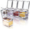 Acrylic Seasoning Box Set, 4 Piece Clear Premium Quality Storage Rack Spice