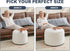 20x15 WSOFRLAC Small Pouf Ottoman Foot Rest Footstool and Ottomans Small for Couch Foot Stools for Living Room Boho