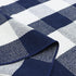 SEEKSEE Cotton Buffalo Plaid Rug 27.5"x43" Navy Blue and White Checked Washable Doormats for Indoor Outdoor