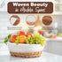 Large Handmade Wicker Bread Basket for Serving, 12 inch Sourdough Bread and Pastries Basket with Liner