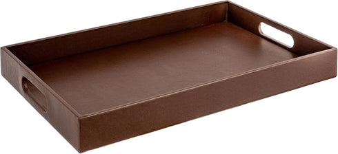 Home Redefined Beautiful Modern Elegant 17.5"x12" Rectangle Classic Brown Faux Leather Decorative