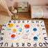 Soft ABC Kids Rug,59x39 in Washable Large Classroom Rug,Non-Slip Educational Nursery Rug,Solar