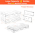 IEEK Plastic Stackable Bottle Storage Holder Rack, Free-Standing Organizer for Kitchen Cabinet, 2 Pack