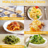 7 Settings 2-in-1 Pasta Maker with Thickness Roller, Cutter, Hand Crank and Table Clamp, Stainless Steel Manual Pasta