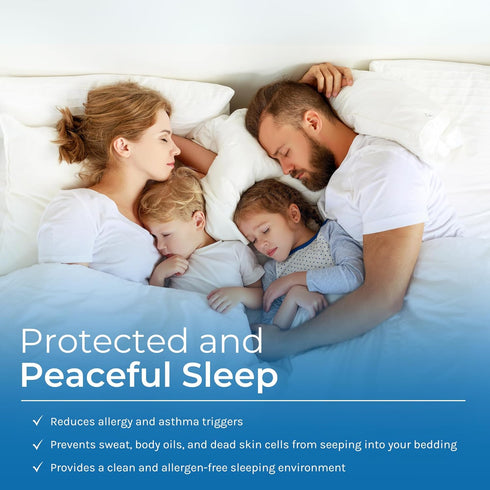 39" 75" 9 15"), Hygea Natural Luxurious Twin Size Mattress Cover, Water-Resistant, Hypoallergenic Zippered Encasement