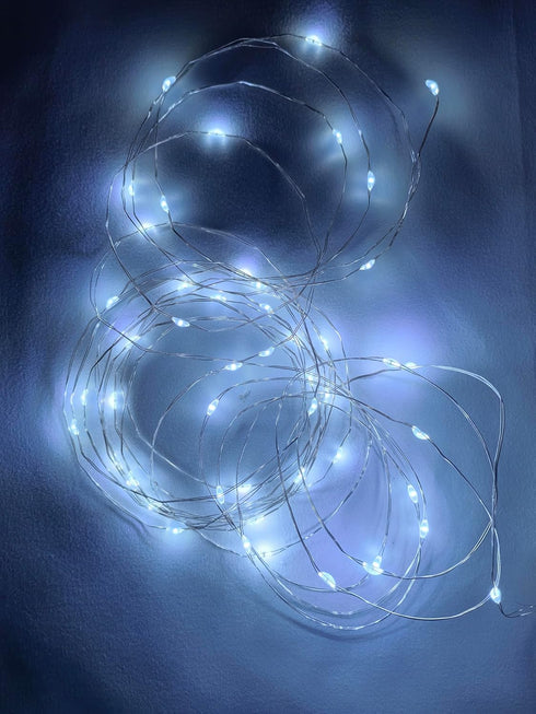 6Pack -3.3ft 10 Fairy Lights Battery Operated LED Silver Wire Firefly Mini Lights for Mason Jars DIY Crafts Christmas