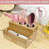 Hair Tool Storage Organizer - Bamboo Hair Organizer for Bathroom, Kitchen, and Makeup, Perfect for Blow Dryer &