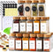 24-Piece Spice Jars Set by Le'raze: Glass Jars with Bamboo Lids, Labels