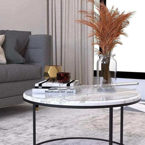 15 Inch 2mm NECAUX Round Clear Table Cover Protector, Thick Upgraded Version, Unshrinkable Waterproof Oil Proof Plastic
