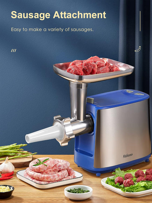 2 Electric Meat Grinder, Heavy Duty Meat Mincer, Sausage Stuffer Maker, Food Grinder with Sausage & Kubbe Kit, Grinder