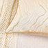 Avigers 18 x 18 Inch Square Beige Gold Abstract Striped Embroidery Cushion Case - Luxury Decorative Pillow Cover