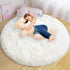 4Ft Xexsin Round Fluffy Rugs for Girls Bedroom, Cream White Shag Circle Kids Rug Non-Slip for Bedside Dorm Nursery