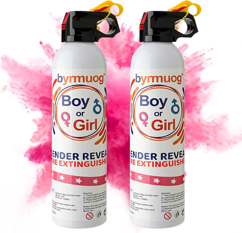 Gender Reveal Fire Extinguisher 2 Pack Color Powder Blasters Spray with Biodegradable