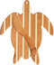 Totally Bamboo Sea Turtle Charcuterie Board Gift Set with Spreader Knife, 11-1/2" x 8-5/8"
