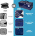 VENO 8 Pack Moving Bags with Backpack Straps, Storage Bins & Packing Supplies (Blue, 8 Pack)