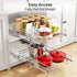 Kitstorack Pull Out Cabinet Organizer, 18" Wide x 21" Deep, Heavy Duty Roll Out Drawers for Kitchen Cabinets