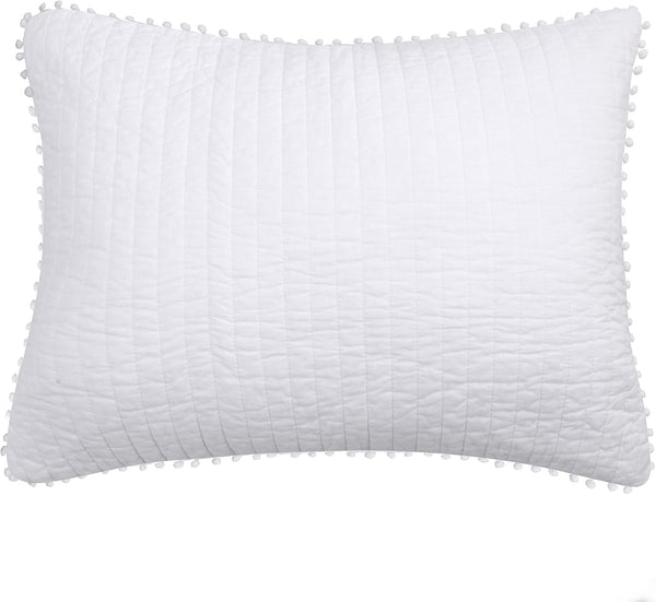 Levtex Home White Pom Pom Standard Sham