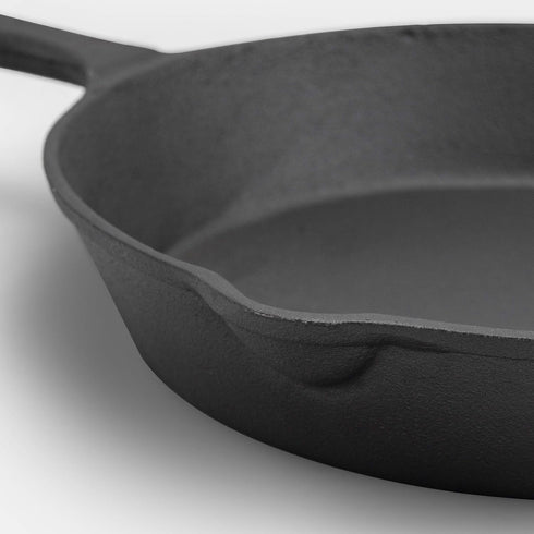 ExcelSteel 3 Pc Skillet Set, Durable Black Cast Iron Kitchenware for Home Stovetop & Outdoor Cooking
