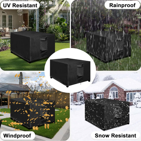 34L 24W 17H Inch, OutdoorLines Outdoor Waterproof Patio Ottoman Covers - Rectangle UV-Proof Patio Side Table Cover