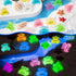 SYWHXY 126PCS (7 Luminous Mini Resin Crabs Cute Crab Figurines Glow in The Dark, Tiny Miniature Crabs Animals for Micro