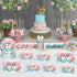 96PCS Set 24 Whats The Scoop Plates and Napkins Party Supplies Whats The Scoop Gender Reveal Decorations Ice Cream