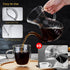 Unbreakable 8-Cup Pour Over Coffee Maker with Double Stainless Filter, Heat-Resistant Borosilicate Glass