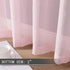 Tollpiz Sheer Curtains Set of 2 Panels | 54 x 63 inches Pink Linen Textured Light Filtering Voile Curtains for Living