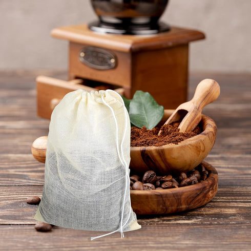 Reusable Spice Bags for Cooking, 30PCS Muslin Tea Bags with Drawstring, Empty Sachet Bags for Spices 4x6 Inch