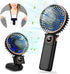 Portable Handheld Fan, 5200mAh Rechargeable, 180° Foldable Mini Hand Held Fan, Max 22 HRS Working, 6 Speeds, LED Display