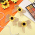 Syhood 12 Pieces Sunflower Burlap Bow 3 Inch, Summer Artificial Handmade Wreath Bow for Crafts Home Decoration