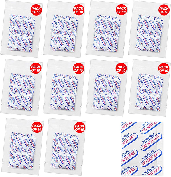 100 Packs 100CC Food Grade Oxygen Absorbers, Long Term Food Storage for Vacuum Bags, Mason Jars