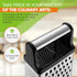 Spring Chef Professional Cheese Grater, XL Size, 4 Sides, Stainless Steel, Dishwasher Safe, Black