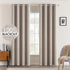 MIULEE Blackout Curtains for Bedroom Linen Texture Solid Thermal Insulated Natural Khaki