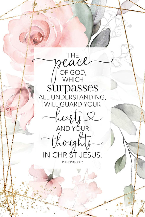 DEXSA Peace of God Wood Plaque, 6 in x 9 in Vertical Frame Wall & Tabletop Decoration, Made in the USA