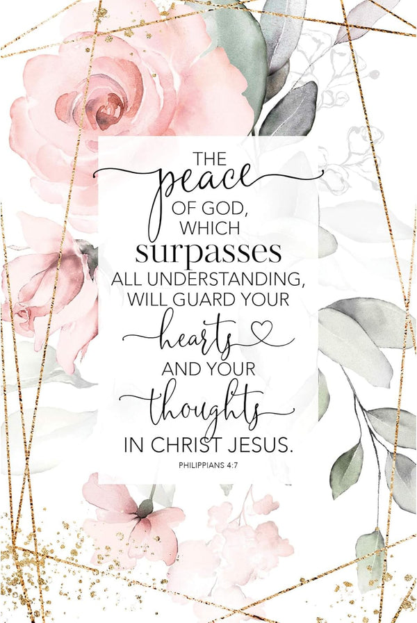 DEXSA Peace of God Wood Plaque, 6 in x 9 in Vertical Frame Wall & Tabletop Decoration, Made in the USA